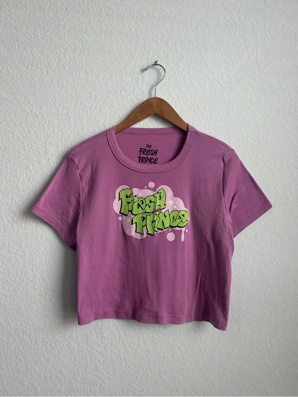 Fresh Prince Purple Graphic Crop Tee